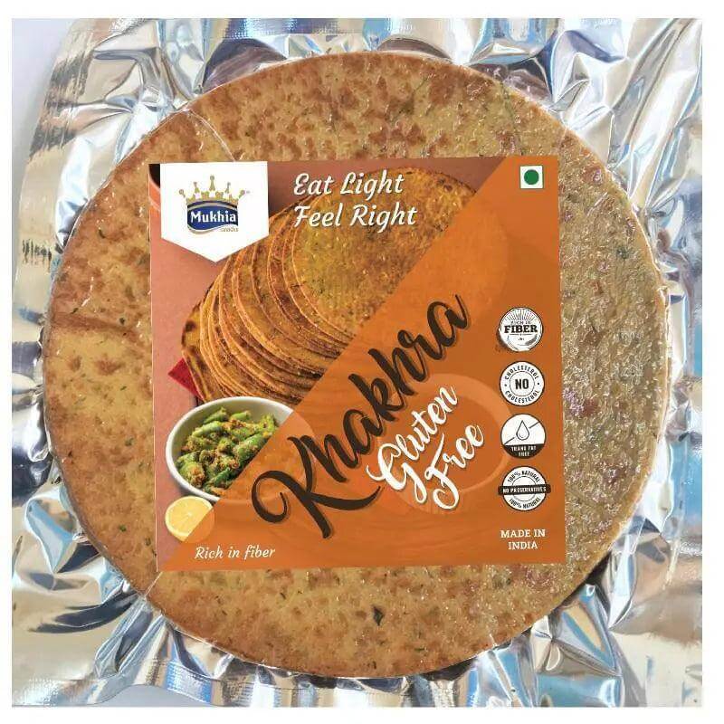 mukhia khakhra gluten free 200gms (pack of 2) with free container